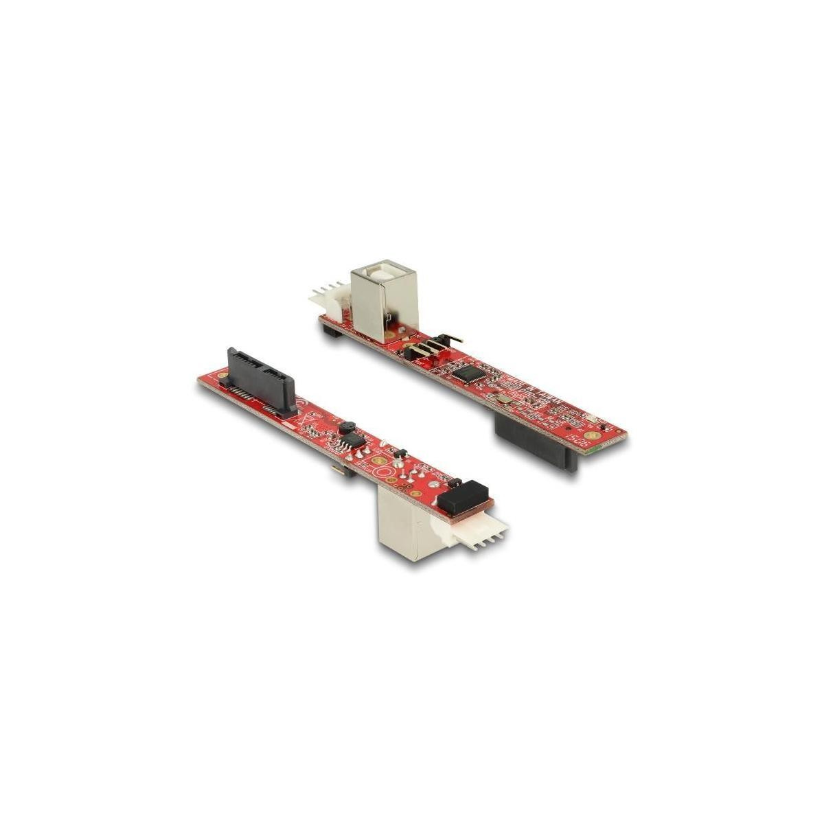 Delock Converter Slim SATA 13-polige naar USB 2.0 Type B vrouwelijke connector