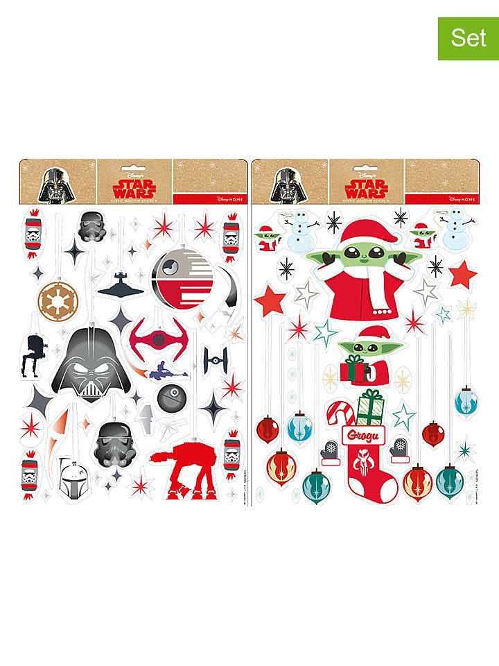Christmas Inspirations 2er-Set: Fenstersticker "Star Wars" 2x 2 Blätter (Überraschungsprodukt) - onesize