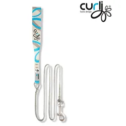 Curli Ultra Strong Pocket weiß-blau | 110cm Hundeleine