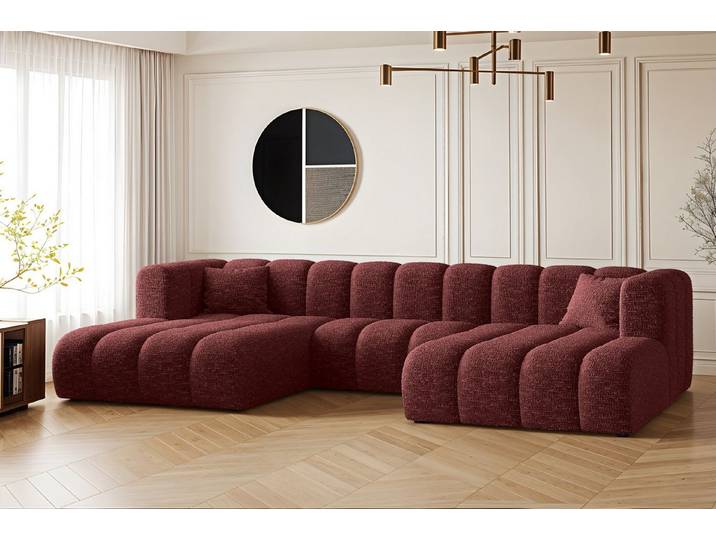 Kaiser Möbel Ecksofa U-from, Sofa Grand modular stoff Salvador und Haga, Zwei Arten von Stoffen, große Auswahl an Farben, praktisch, bequem