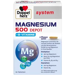 Doppelherz system MAGNESIUM 500 DEPOT + B-Vitamine 60 St Tabletten