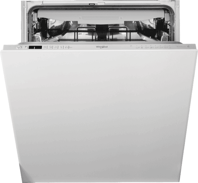 Lavavajillas integrable - Whirlpool WI 7020 PF, 14 cubiertos, 8 programas, 60 cm, Tercera bandeja, PowerClean Pro, Sin panelar