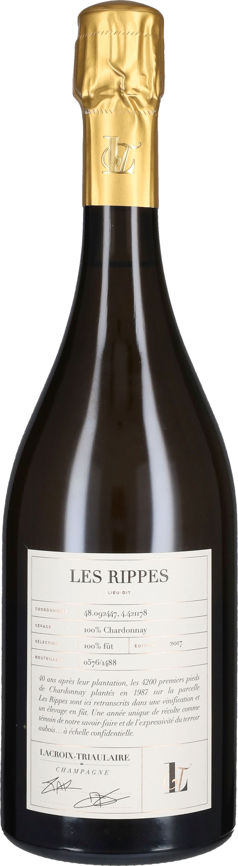 Champagne Extra Brut 'Les Rippes' Lacroix-Triaulaire 2017