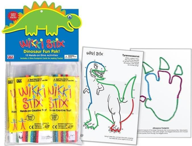 Wikki Stix Waskabeltjes met Dinosaurusfeest thema