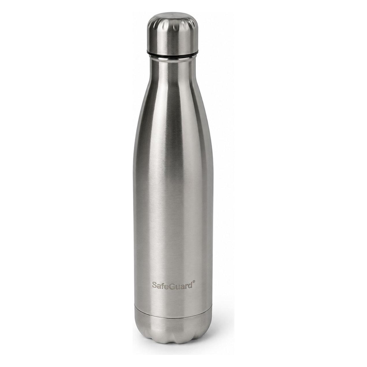 Safeguard Edelstahl Trinkflasche, Stainless Steel, geeignet für EPA, 500 ml (0.50 l) (SG-TF-ES-500ML)