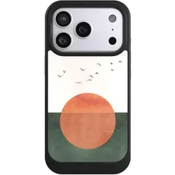 Nivocase Hülle für Apple iPhone 17 Pro Handyhülle NIVOcore Case Schwarz Sonnenschein Sonnenuntergang Vogel (Apple iPhone 17 Pro), Smartphone Hülle, Schwarz