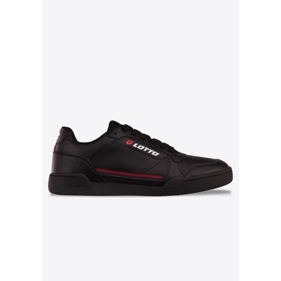 Sneaker LOTTO, Damen, Gr. 46, schwarz (schwarz, rot), Synthetik, Textil, Schuhe Sneaker, besonders vielseitig zu kombinieren