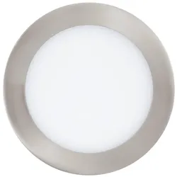 EGLO, Einbauleuchte, FUEVA-C Einbaul. nickel-matt/weiss (Kunststoff, Metall)
