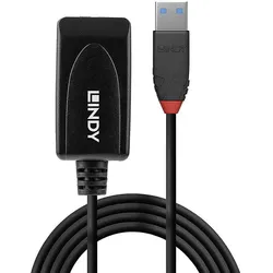 Lindy USB 3.0 Aktiv-Verlängerungskabel (5 m, USB 3.2 Gen 1), USB Kabel