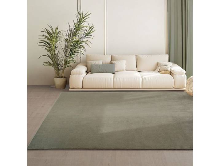 Teppium Tapis Vert 200x280 cm Lavable Antidérapant et Doux tapis uni Salon et Chambre
