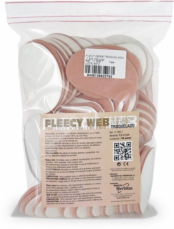 Herbi Feet Felt Fleecy Web Die-cut 100 units 6.5cm x 4.5cm