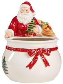 "Spode Christmas Tree Santa Candy Bowl - 7.75"" D x 8"" H"
