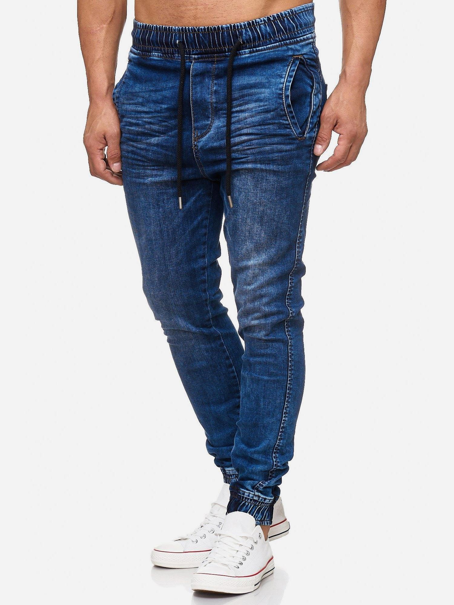 Tazzio Herren Jeans Regular Fit im Jogger-Stil
