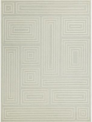Exquisite Rugs Teton hand-tufted New Zealand Wool Silver/Ivory Area Rug
