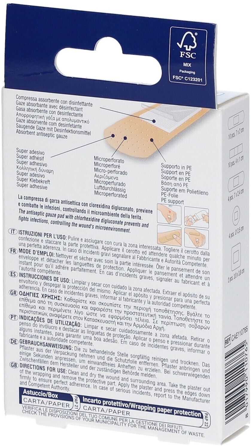 Pharmadoct Pflaster klassisch mit antiseptischer Auflage 5 Größen 30 St beige 30 St Pflaster