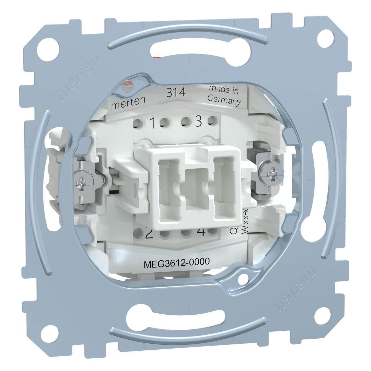 Merten Ausschalter-Einsatz 2-pol. 2-pol.16AX 250VAC MEG3612-0000 Steckdose (MEG3612-0000)