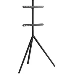 LKD TV-Bodenständer Stativ, Kabelfixierung, 45" - 65" - Schwarz (40 kg, 45" - 65"), TV Ständer, Schwarz