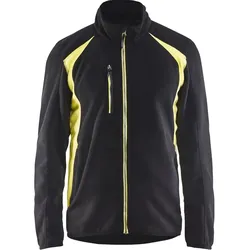 Fleecejacke "4730" - XS - schwarz/gelb