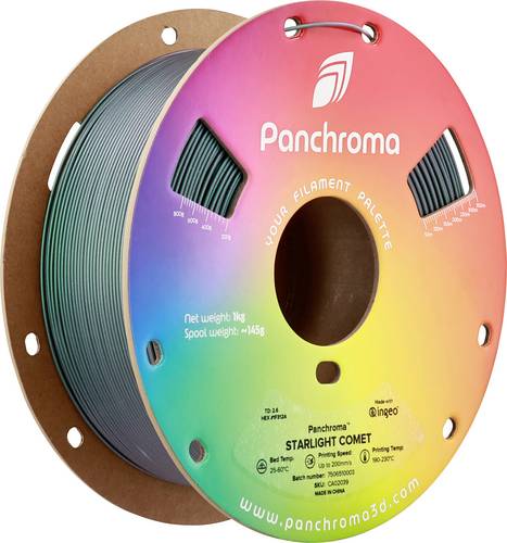 Polymaker CA02039 Panchroma Starlight Filament PLA Mehrfarbig, Farbwechsel 1.75mm 1000g Starlight Comet, Grün 1St.