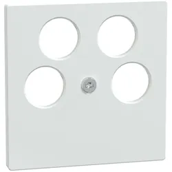 Merten 296525 Zentralplatte für Ankaro 4fach-Antennensteckdosen, aktivweiß glänzend, System M
