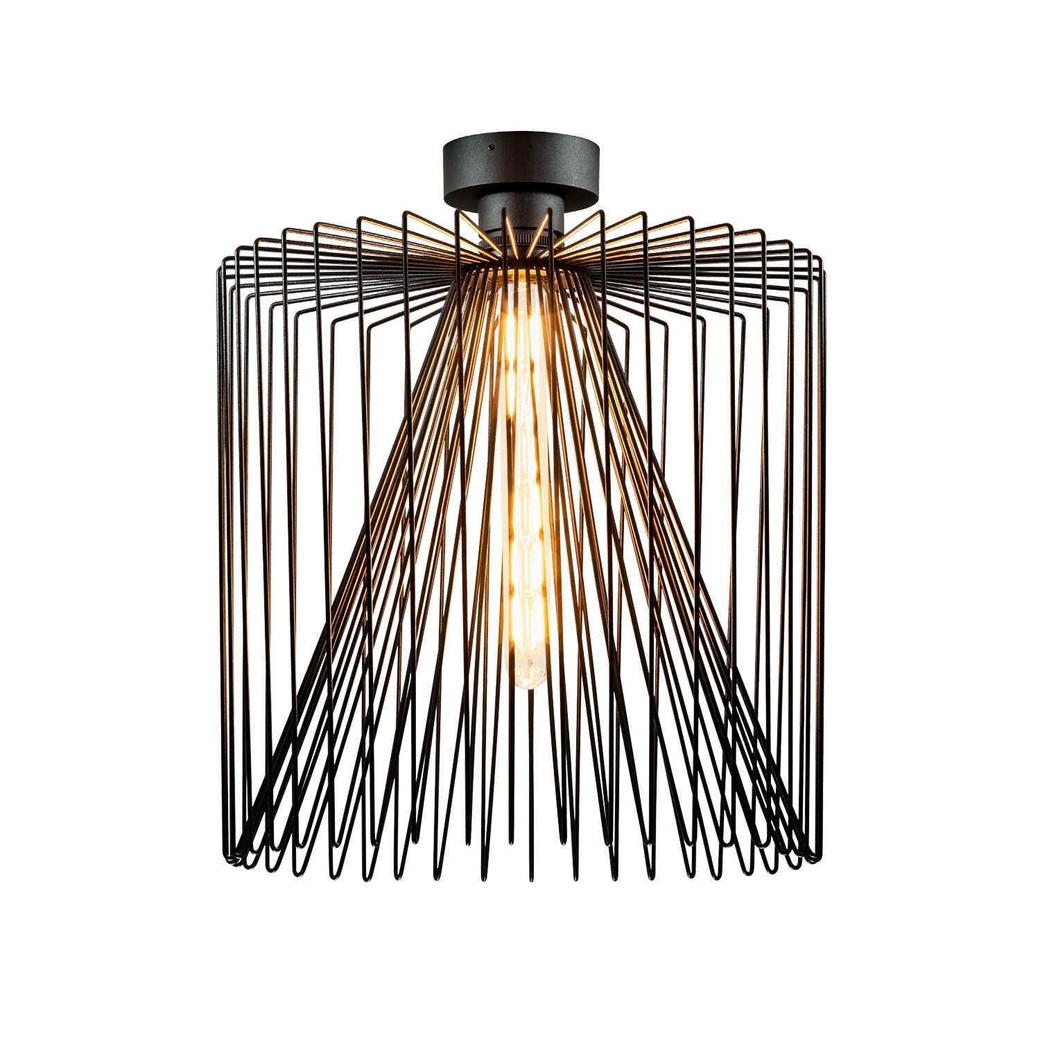 Wever & Ducré Deckenleuchte WIRO 3.8 WIRO CEILING SURF E27 B Stahl schwarz 2083E0B0 5404037317615