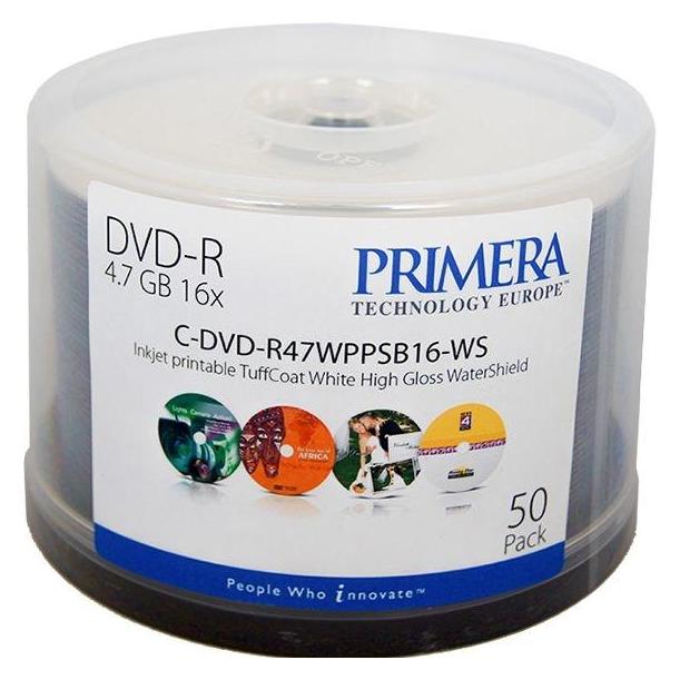 Primera DVD-R Inkjet Gloss 50er (50x) (C-DMR47WPPWS-50SB)