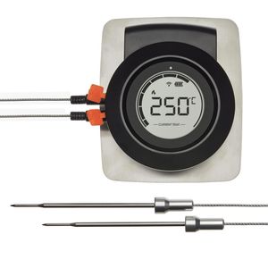 TFA Fleischthermometer 14.1513.01, Smart Wireless HYPER BBQ, LC-Display, 1m kabelgebundene Sonde, App-fähig, Bluetooth