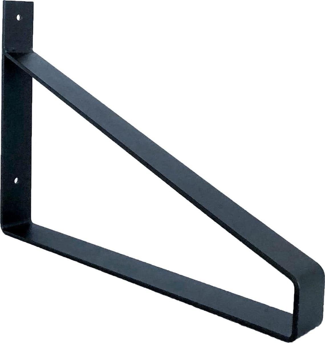 Industriële Plankdrager XL Planksteun Mat Zwart - 35 cm diep