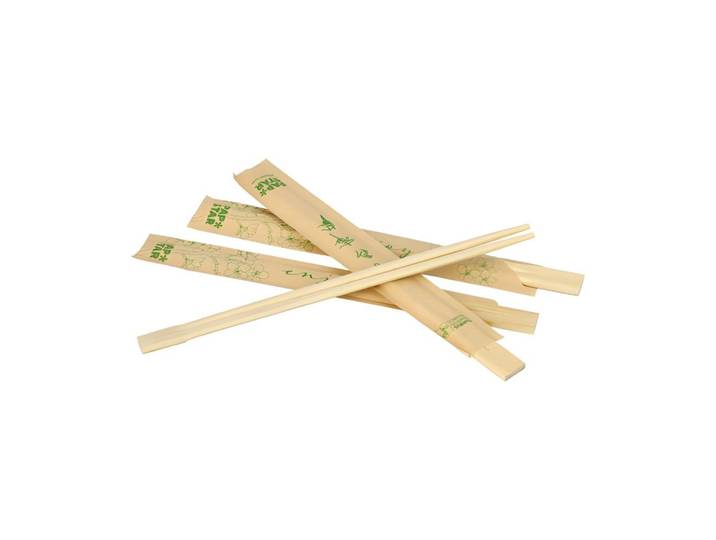 PAPSTAR Essstäbchen Paar Essstäbchen Bambus ASIA 21 cm einzeln gehüllt 1000 Stk