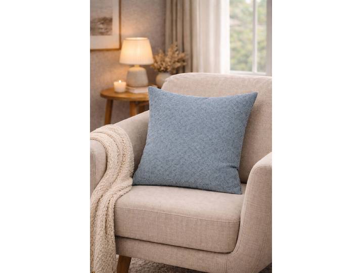 Coussin décoratif Lucio Bleu/Ardoise 40 x 40cm Polyester