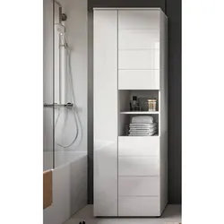 Seitenschrank Badseitenschrank 190 cm hoch mit offenen Fächern