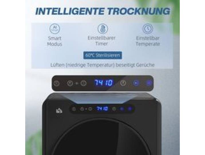 Sèche linge 6 programmes 40-60℃ Capacité 4 kg Compact Touch Noir