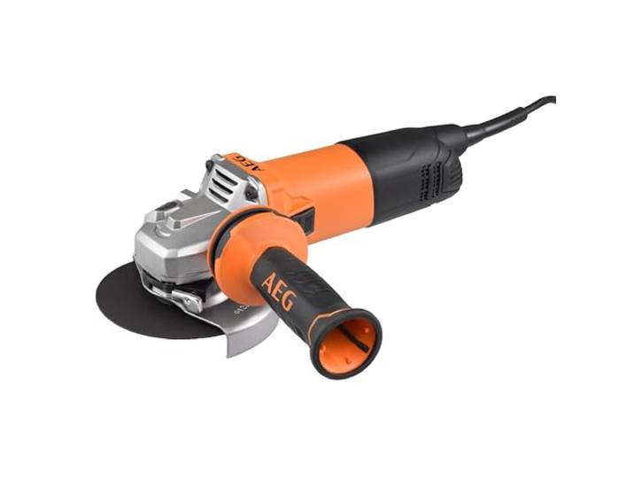 AEG WS 12-125 S Meuleuse d’angle Ø125 mm – 1200 W\, 11 500 tr/min\, LLO\, tête plate métal\, poignée AVS – Métal & travaux intensifs