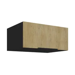 Aufsatzschrank Hochschrank 80 cm CREMONA Eiche Küchenzeile Küchenblock Küche