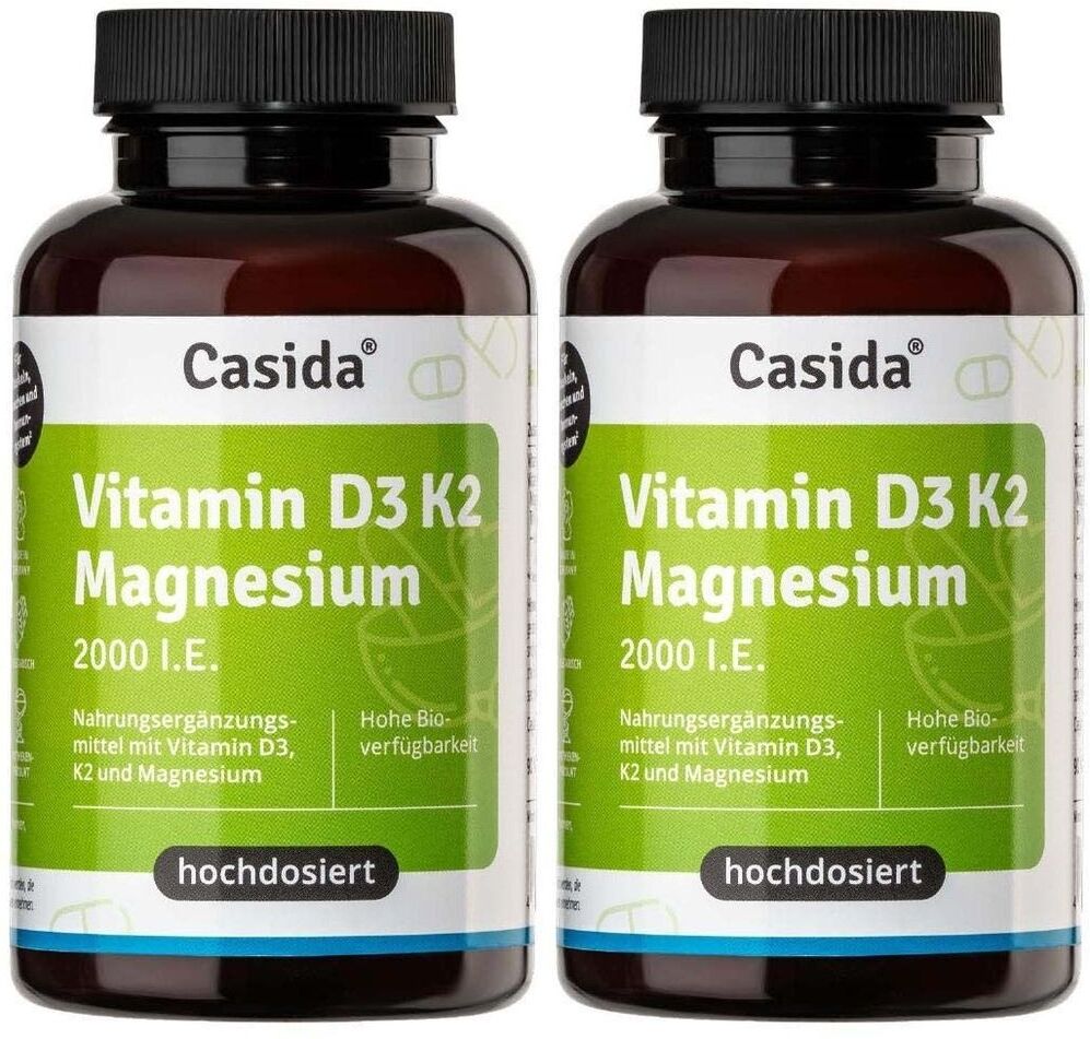 Casida Vitamin D3 K2 Magnesium 2000 I.e. Kapseln 2x 2x90 St