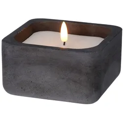 WellHome - Quadratische LED-Kerze, Farbe Schwarz, 12x12x6,5cm