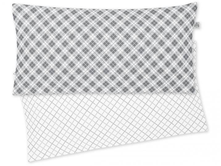 Kissenbezug IRISETTE Bea , silber (silberblau), B:80cm L:40cm, Mako-Satin, Obermaterial: 100% Baumwolle, Kissenbezüge, Kissenbezug, zeitlose Instagram-Blogger-Kollektion