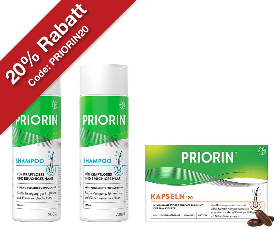 2x Priorin Shampoo und Kapseln 120er 1Set
