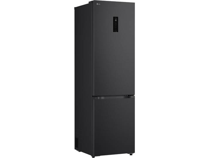 LG Kühl-/Gefrierkombination, Energieeffizienz: C, schwarz (essence schwarz steel), Rechtsanschlag, wechselbar, Kühlschränke, Total No Frost, ThinQ mit AI Fresh & Saving Mode, Kühl-/Gefrierkombination