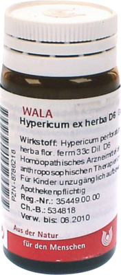 WALA Heilmittel GmbH HYPERICUM EX Herba D 6 Globuli 20 g 08786218