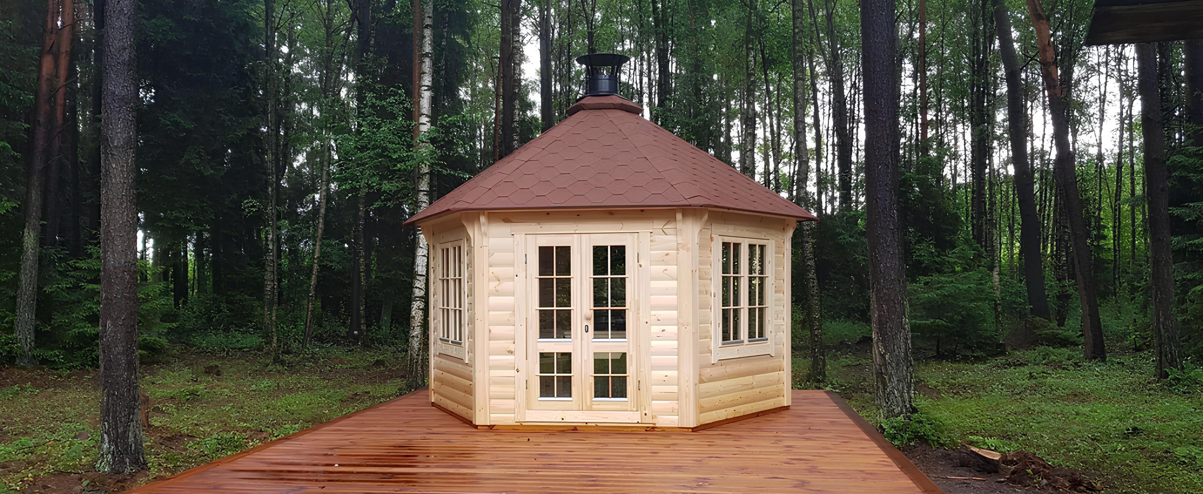 Grill Grillkota Hütte Grillhütte Haus Finnische Grills Grillhaus 9,2 m² Kota