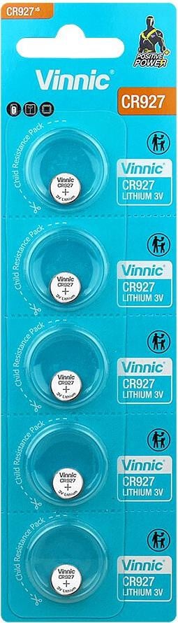 Vinnic Lithiumbatterij CR927, 5 stuks