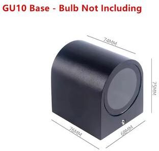 Inspire Curations Elegant Outdoor GU10 Up & Down Wall Light IP65 Waterproof LED Lighting For Garden, Porch & Indoor Walls single Head Black