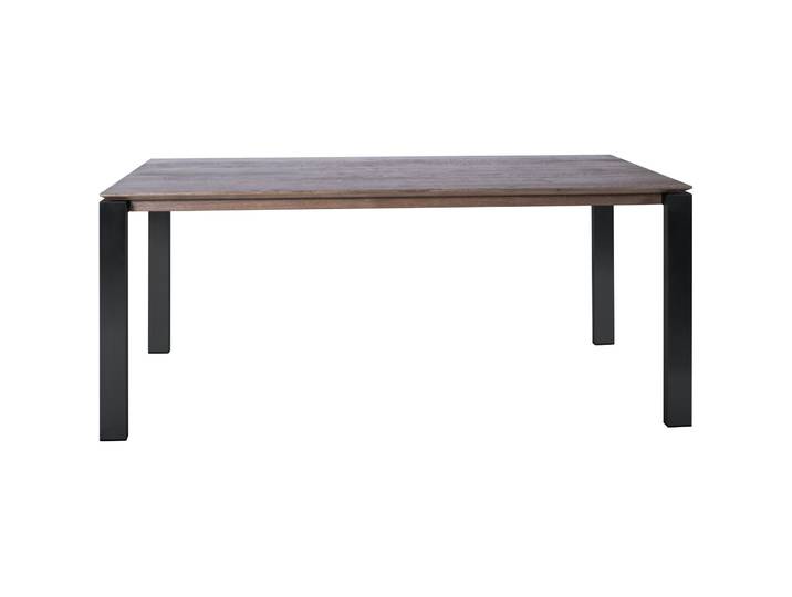 Tisch, Eiche massiv rustikal geölt/Metall schwarz pulverbeschichtet - Farbe: eiche rustikal - Material: Holz - Möbel Konfigurator: Traummöbel