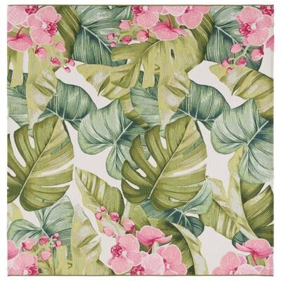 SAFAVIEH Barbados Huld Tropical Indoor/Outdoor Waterproof Rug
