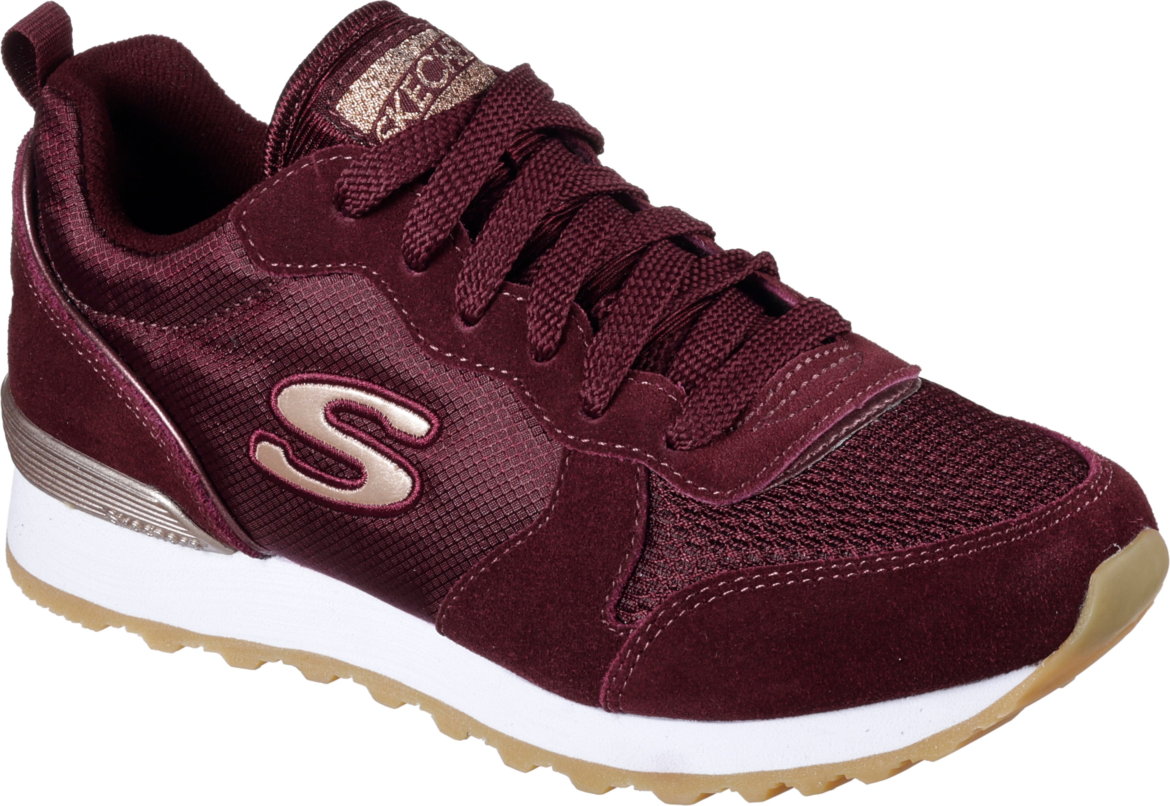 Skechers "OG 85 - GOLDN GURL" Schnürschuh, Original-Retro-Jogginschuh mit Air-Cooled Memory Foam