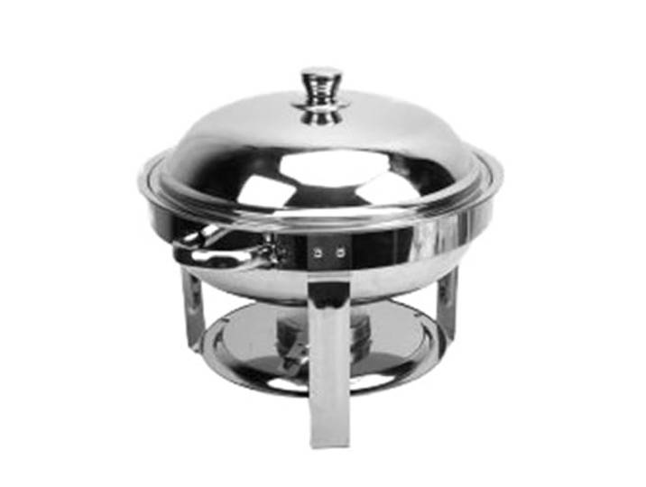 Buffet-Speisewärmer, Runder Speisenwärmer Aus Edelstahl Mit Deckelhalter for Hauspartys, Weihnachtsfeiern Und Veranstaltungen Langanhaltende WäRme(1 PCS)