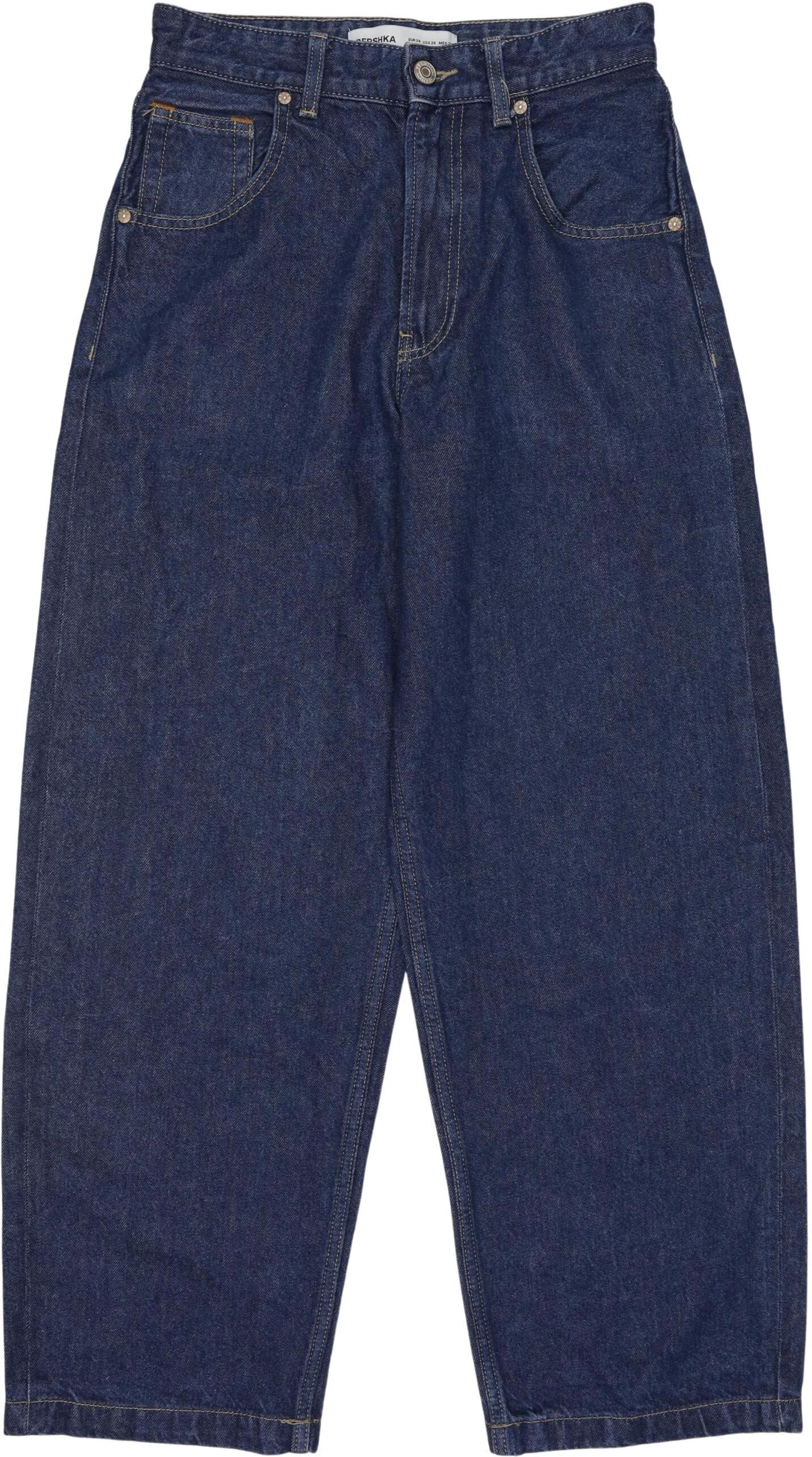 bershka Herren Jeans, Blau, Gr. W28, Baumwolle - Second Hand