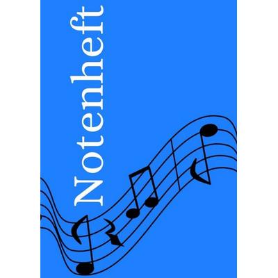 Notenheft: DIN A4 Notenlinienheft | 200 Seiten mit 12 Notenzeilen / Systeme pro Blatt | Papier 90g/m² | Musikheft mit Notenlinien -