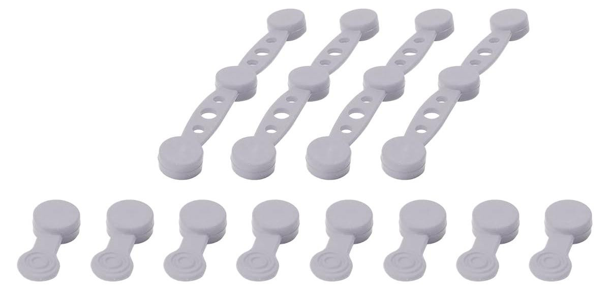 Dripio 4-delige set siliconen clips voor heteluchtfriteuse, grijs, hittebestendig